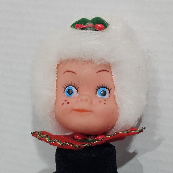 Mrs. Santa Claus Ornament Magnet Vintage Rubber Face Christmas Clause - Picture 2 of 9